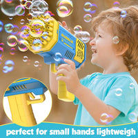 JONEG light up bubble gun for kids with 40 holes in blue - view 4