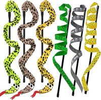 Interactive Cat Toy Wand with Catnip Mouse - 6 Pack Crinkle