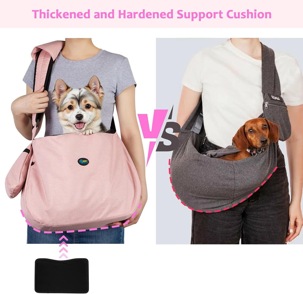 Ownpets XL Dog Sling 15-25lbs - Pink - image 2