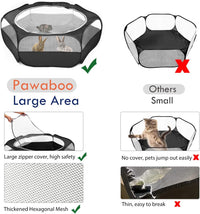 Pawaboo Small Animal Playpen, Waterproof Portable Pet Cage Tent - H-Black / 1 - image 3