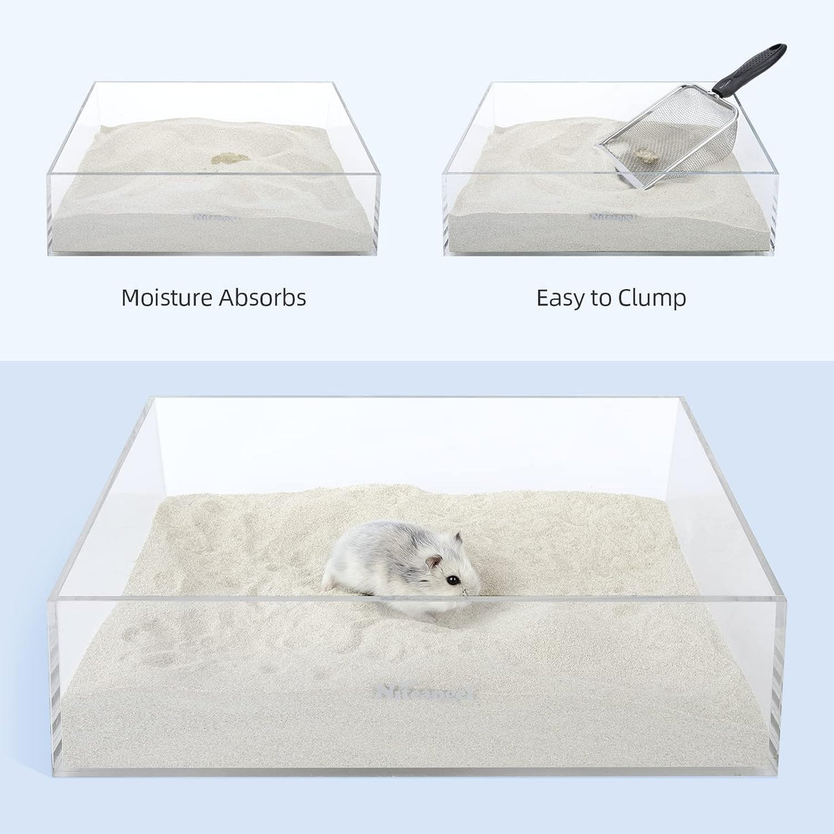 Niteangel Training Litter Potty Sand: 1.4 L x 2 Absorb Odor & No Dust – Essentials for Small Pets - 1.4 L X 2 - Blue Label - image 3