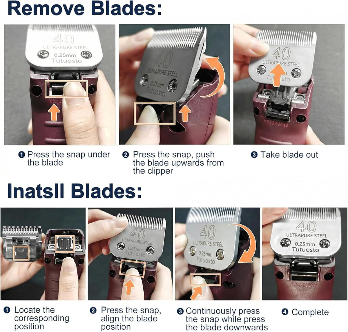 3 Pack 10 Clipper Blade Compatible with Andis - 40# 1PACK - image 4