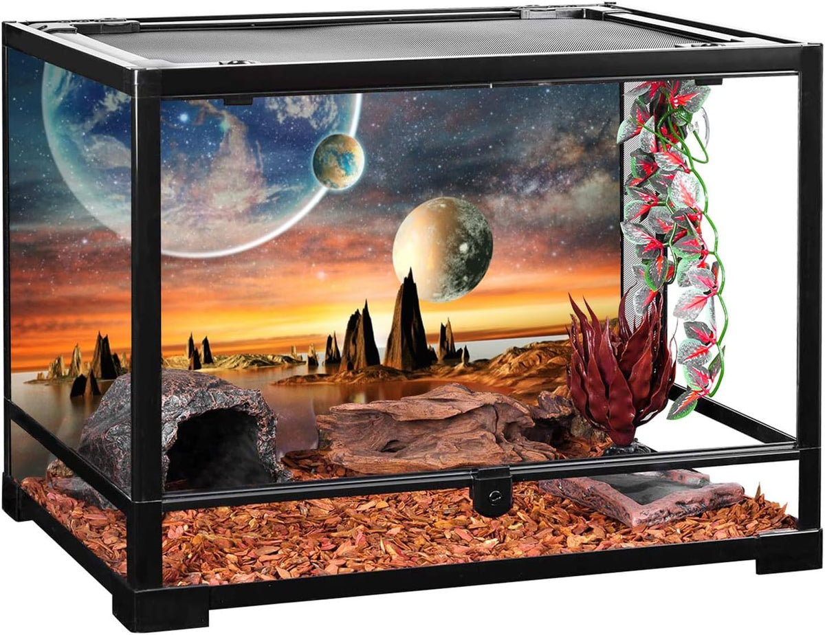48x18 in Space Aquarium Backdrop Galaxy Planet Earth Fish Tank - 48x18in/120x45cm - image 4