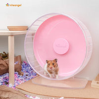 Niteangel Super-Silent Hamster Exercise Wheels: - Quiet Spinner Hamster Running Wheels with Adjustable Stand for Hamsters Gerbils Mice Or Other Small Animals (M, Pink)