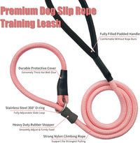Strong Slip Rope Dog Training Leash - 1/2" x 6ft / Pink - image 3