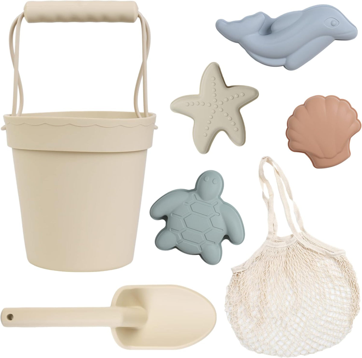 BLUE GINKGO Silicone Beach Toys - Beige