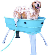 Elevated Pet Bathing, Teal, Large – Essentials for Dogs - Teal / Booster Bath