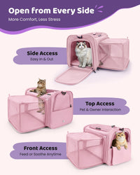 MIDOG Soft Cat Carrier Airline Approved - Coral / 17.0"L x 11.0"W x 11.0"H - image 3