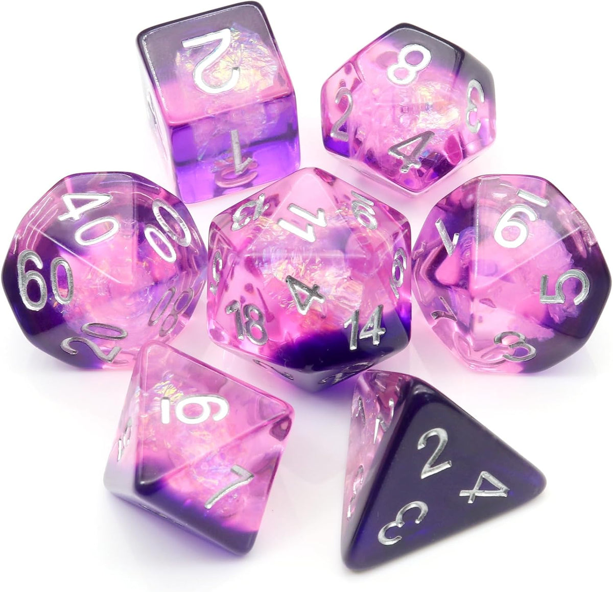 Haxtec Light Green DND Dice Set - Purple