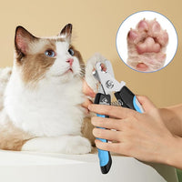 VIWIK Dog Nail Trimmers for Large Medium Dogs, Cats, Professional Dog Nail Clippers with File Quick Sensor & Safety Guard to Avoid Overcutting, Pet Claw Paw Clipper for Grooming with Toenail File Blue