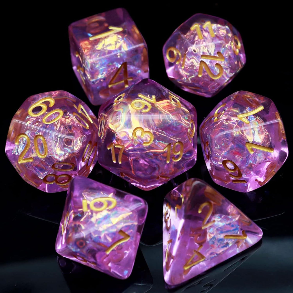 Haxtec Light Green DND Dice Set - Light Purple