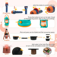 Qtioucp Kids Camping Set 50pcs with Tent & Space Projector Flashlight - Kids Camping Set - image 4
