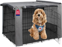42-Inch Dog Crate Cover with Mesh, Waterproof Kennel Cover - 30.0"L x 19.0"W x 21.0"H / Grey