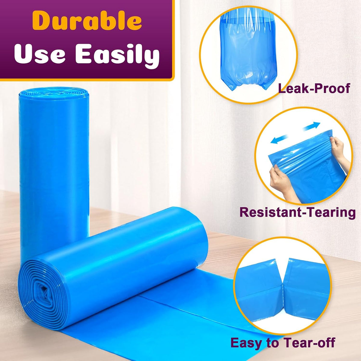 Cat Litter Refill Bags Compatible with Genie Easy Roll Litter Bin – Daily Care for Cats - 2 Pack no cartridge - image 2