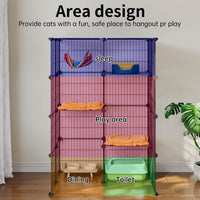 3-Tier Cat Cages Indoor Enclosure DIY Cat Playpen Catio Detachable - 31.5"L x 23.6"W x 47.2"H - image 4