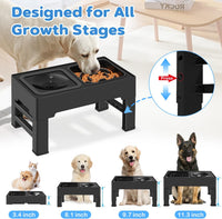 2-in-1 Elevated Dog Bowls, No Spill Water Bowl - Slow Feeder - image 2