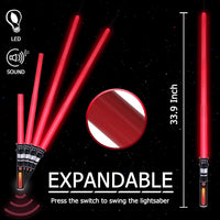 MIWIND expandable light up saber for kids with glowing LED blade and handle - view 3