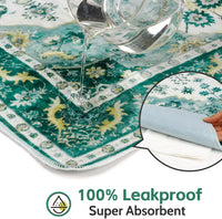 Washable Pee Pads for Dogs, Non-Slip Potty Pads - Green Medallion / 36"x36" (Pack of 2) - image 4