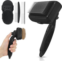 Self Cleaning Shedding Brush, Cats, and Puppies - Black
