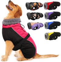 IECOii Extra Warm Reflective Dog Coat - Large(Chest:20.9-24.4 in) / Rosered