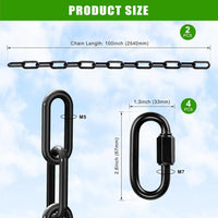 BeneLabel 40 inch yellow coated heavy duty hanging chains with carabiners - view 19