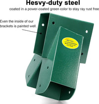 BETOOLL A-Frame 2 Brackets Swing Set Bracket with Mounting Hardware – Fun for Kids & Family - End Brackets(2Pcs-Green) - image 3