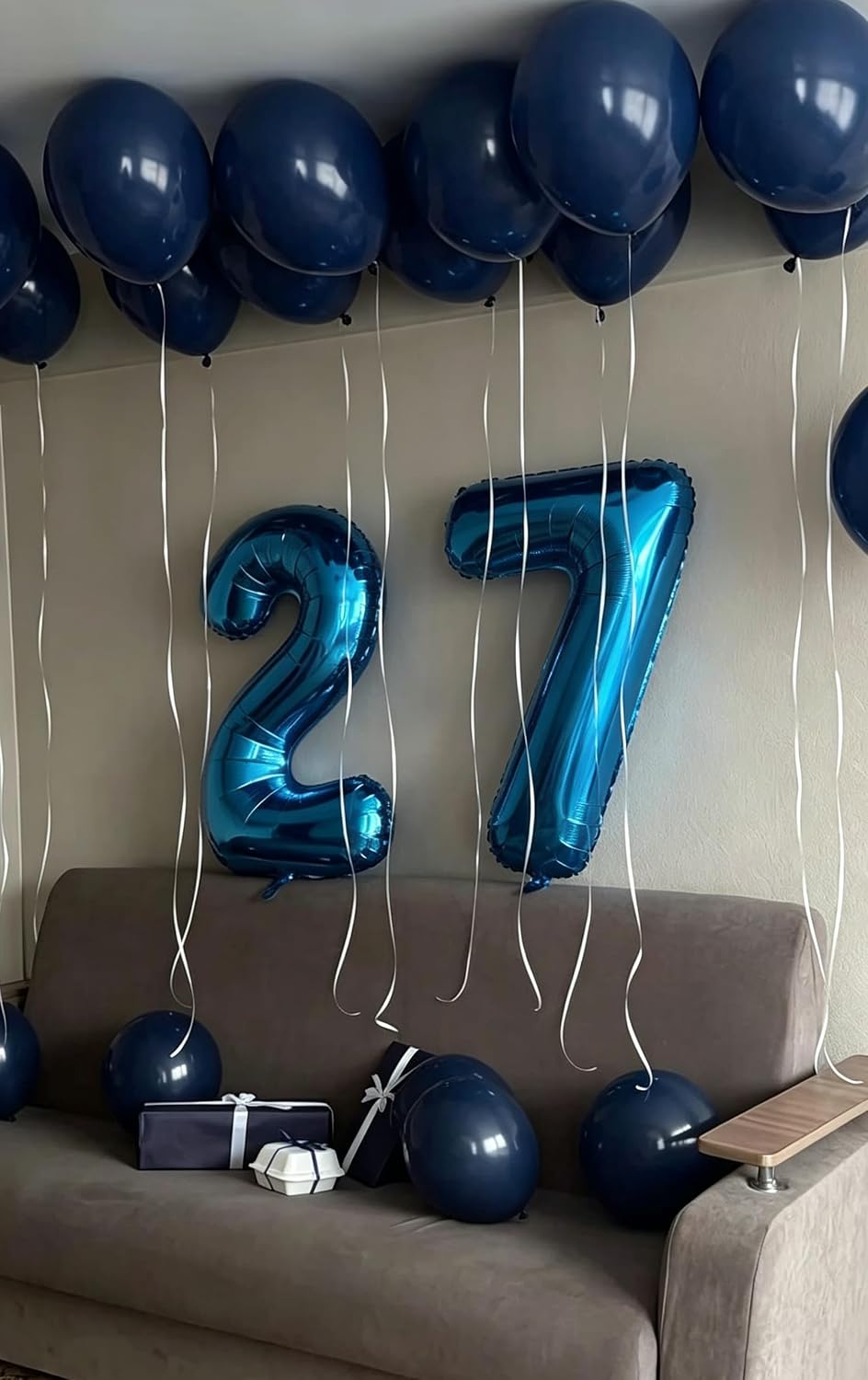 Number Balloons Blue 7 Balloon Numbers 40 inch for 7th Birthday - Dark Blue / Number 7 - image 2