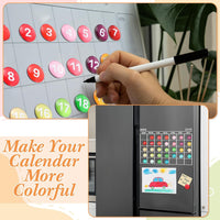 Tellegloww 1-31 magnetic calendar numbers in dark rainbow glass - view 16