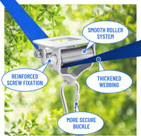 Just.smile kids zipline kit with 60 ft slackline, pulley and swing seat - view 3