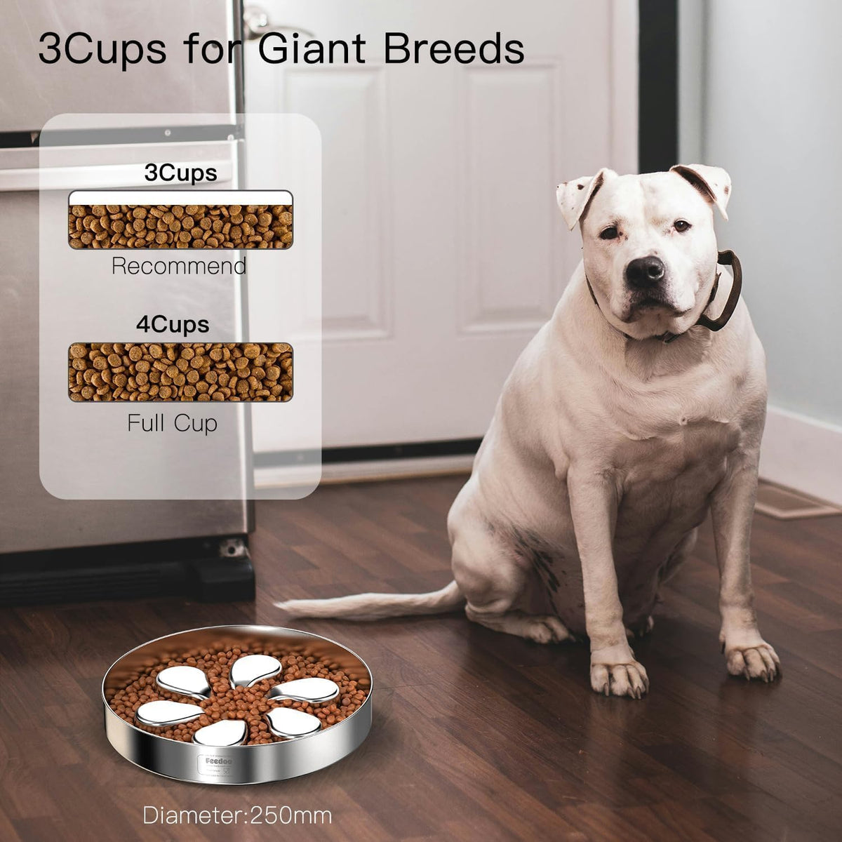 Feedoo Elevated Dog Bowl Stand - Flower Slow Feeder 1-Pack - image 2