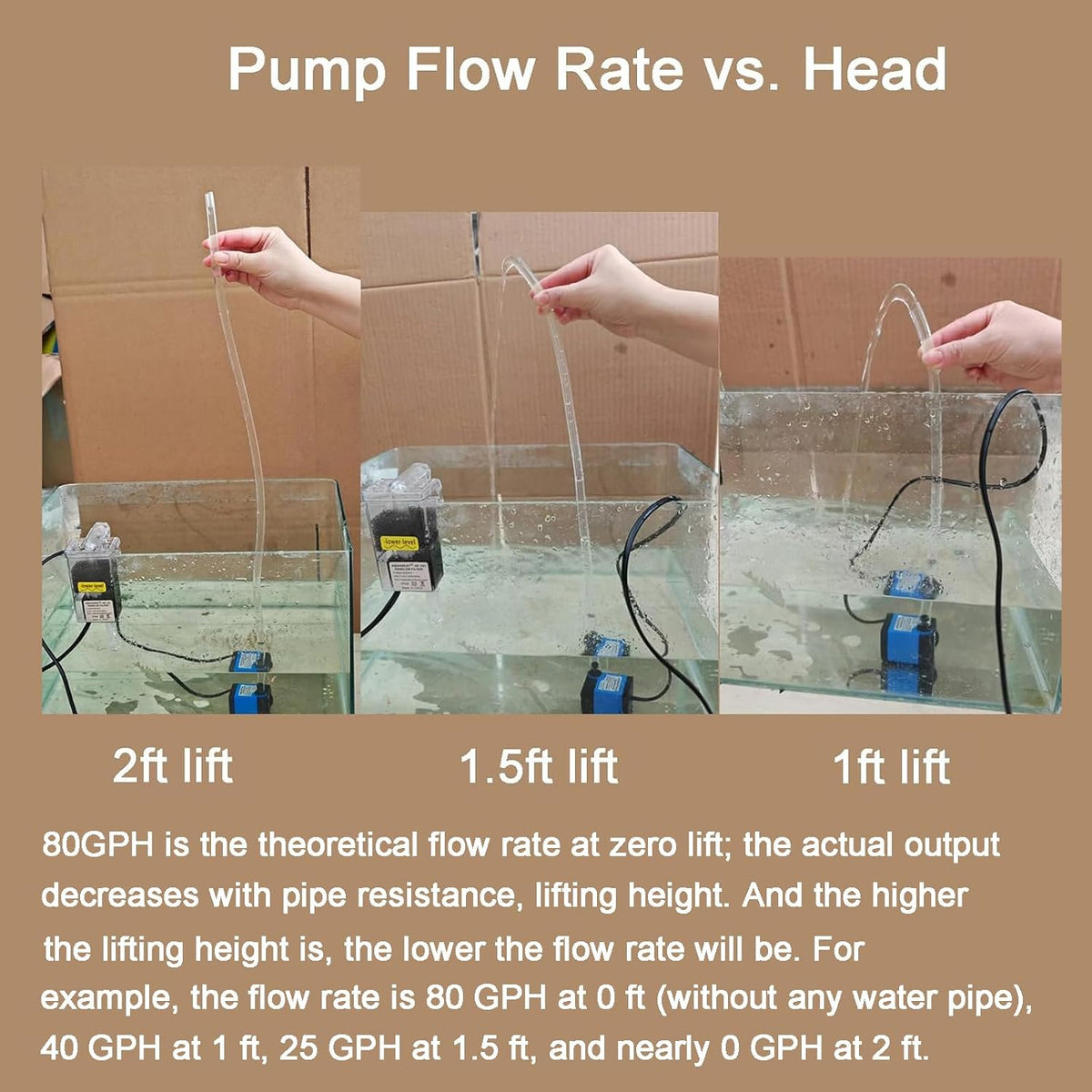 AQUANEAT Small Fountain Pump - 80 GPH - image 4
