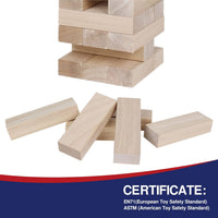 GOTHINK Giant Tumble Tower Game - Natural / M-Over 3.2FT - image 4