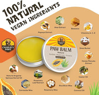 CHARLIE'S PAWS Paw Balm for Dog and Cat Paw Pad Balm Dog Nose Balm Cat Butter Paw Moisturizer Protect Dry Cracked Paw Foot Paw Elbows with 100% Natural Oil 3.5 Oz (Aloe & Vanilla)