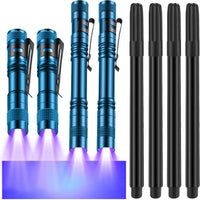 Tegeme 4 invisible ink pens with 4 mini UV marker flashlights in black - view 5