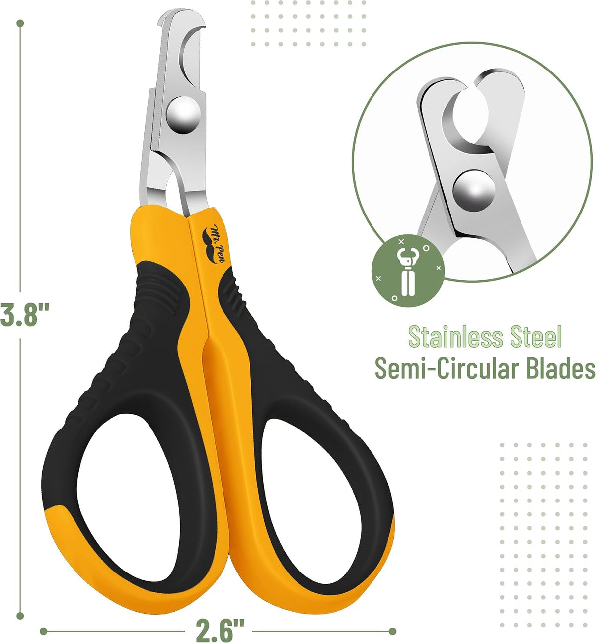 Mr. Pen, Cat Nail Clipper, Stainless Steel - Orange/Black - image 2