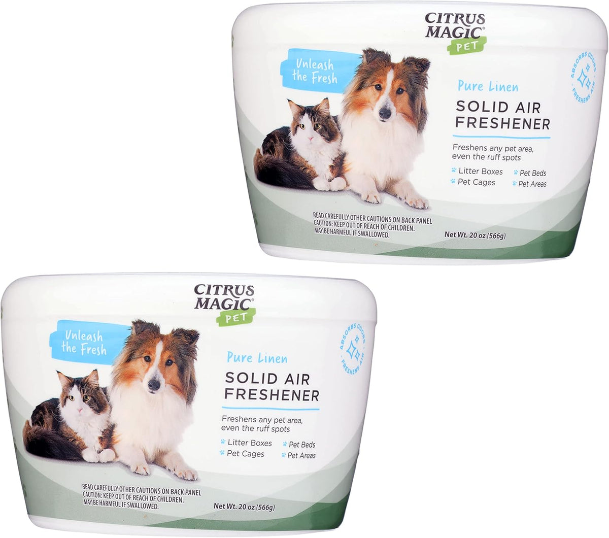 Citrus Magic Pet Solid Air Fresheners - Pure Linen / 20 Ounce (Pack of 2) / 20 Ounce (Pack of 2)
