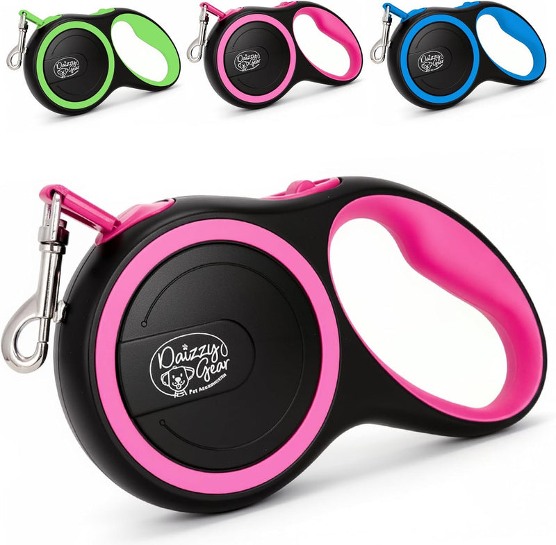 Retractable Dog Leash, Small & Medium Dogs - Pink
