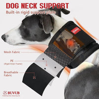 Adjustable Dog Neck Brace for Neck Pain & Injury Relief - Soft & Comfortable Support Collar for Dogs for Recovery After Surgery or Injury(Large)