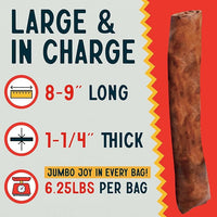 Canine Chews 8-9" Beef Basted Thick Rawhide Retriever Rolls - Pack of 25 Beef-Flavored Long-Lasting Dog Rawhide Chews - Protein-Dense Jumbo Rawhide Bones For Large Dogs - Treats for Aggressive Chewers