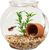 Koller Products 1-Gallon Plastic Oval Fish Bowl