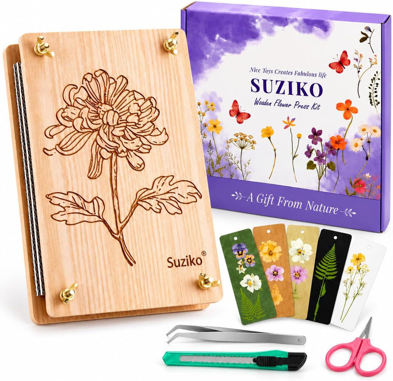 Suziko Large Flower Press Kit 10.8 x 6.9 inch for Adults - Chrysanthemum 10.8" x 6.9"