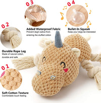 Tug of War Dog Toy, Crinkle Dog Toys for Large Dog - Uni-Hippo - image 2