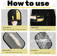 Pet Hair Remover, Brush Pet Hair, Pet Hair Removal Glove, Electrostatic Gloves Pet Hair Removal, Upgrade Reusable for Couch Furniture Carpet (3 PCS)