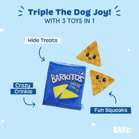 BarkBox Barker's Dozen Donuts 4-in-1 Interactive Plush Dog Toy – Essentials for Dogs - Drool Ranch Chips - image 2