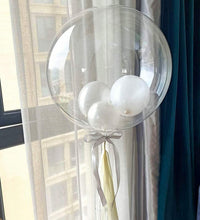 20 Inch Bobo Balloons, Large Bubble Balloons - 36 Inches/12 Pack / Transparent - image 3