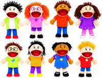 Fun Express Hand Puppets for Kids, 8 Multicultural