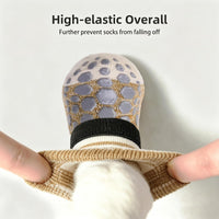 PUPTECK Anti-Slip Dog Socks with Double Sides Grips for Small Medium - Khaki(Striped) / X-Large (4 Count) - image 2