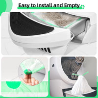 45 Count Automatic Litter Box Bags Liners Compatible with Litter Box - White / 1 Count (Pack of 45) - image 4