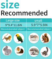Guinea Pig Carrier Travel Small Animal Carrier Bag Lizard Bird Rabbit - 11.8"L x 9.4"W x 9.0"H / gray - image 3