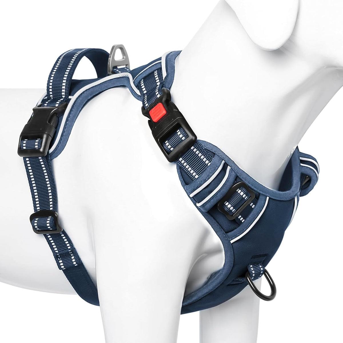 Timos Dog Harness, No Pull Large Sized with 3 Buckles - Medium / Lock Royal Blue - image 4